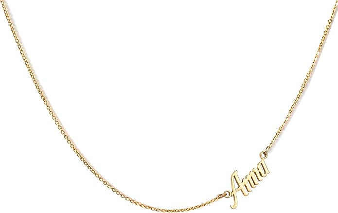 Personalized Name Necklace for Women 18K Gold Plated Custom Name Necklaces Customized Stainless S... | Amazon (US)
