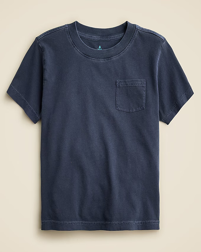 Kids' new garment-dyed pocket T-shirt | J. Crew US