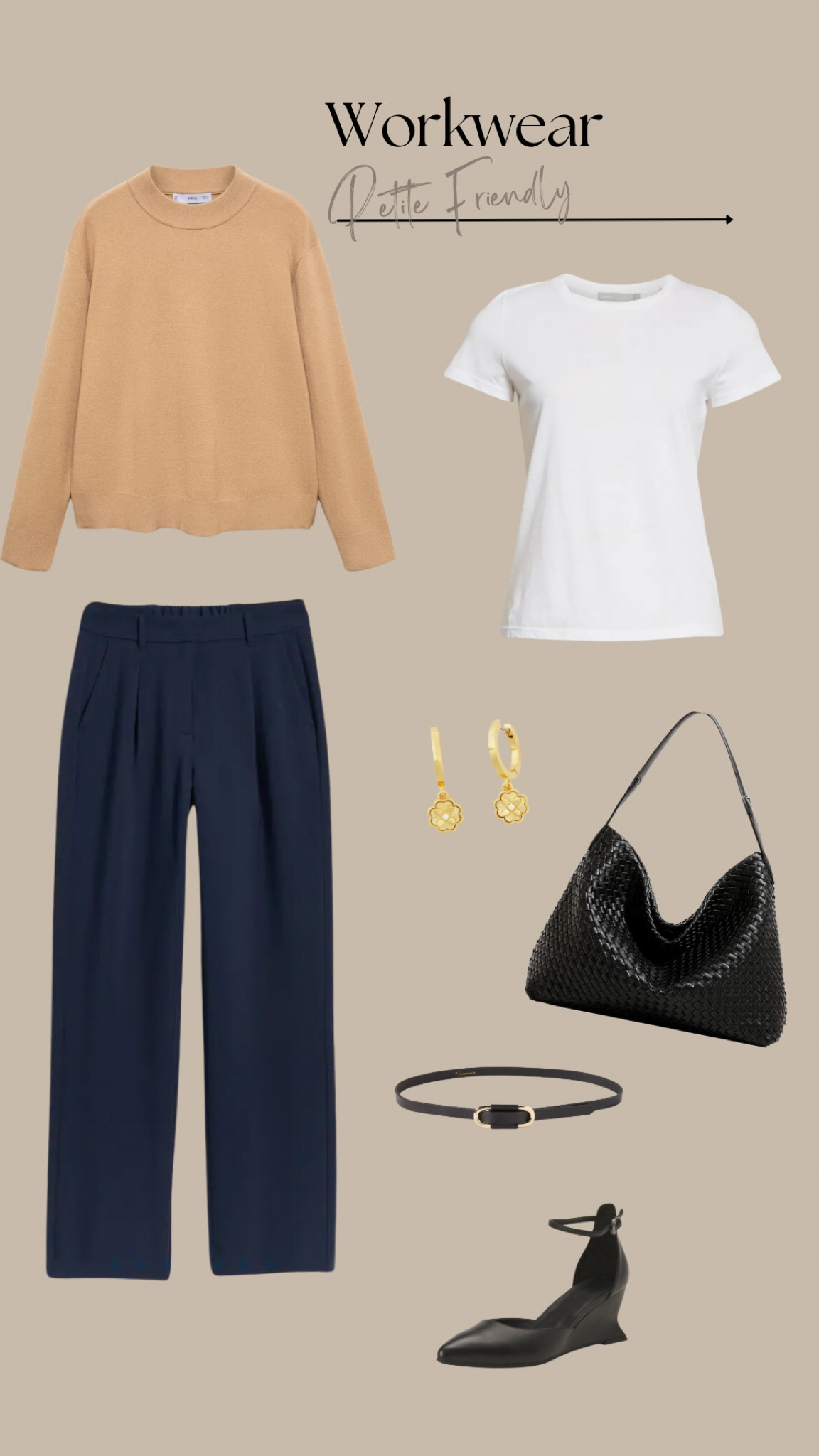 Workwear inspo 

Petite friendly trousers, petite friendly workwear, workwear basics, workwear wardrobe, minimal style, classic workwear, neutral work style 
