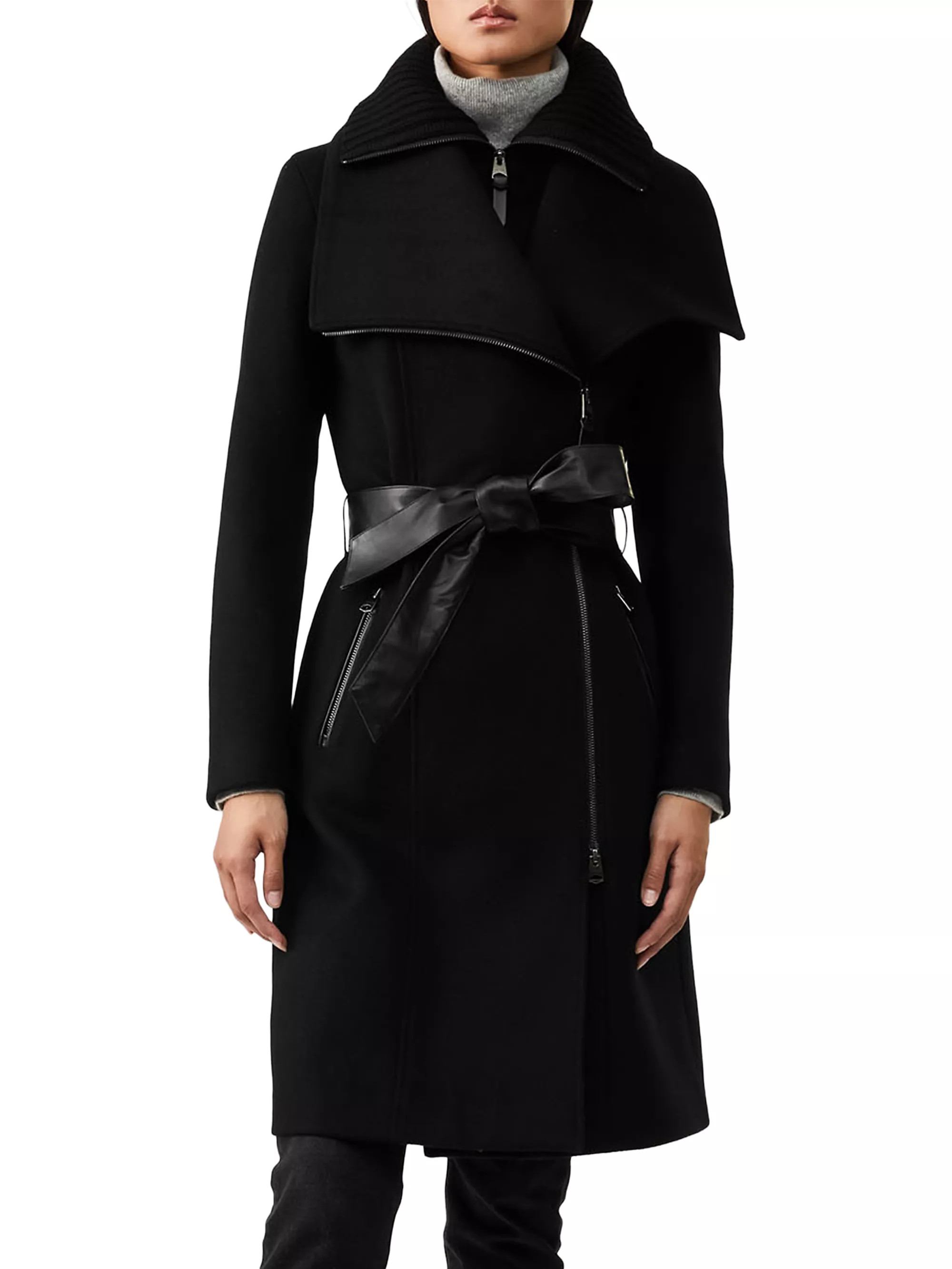 Shop Mackage Nori-K Double Collar Coat | Saks Fifth Avenue | Saks Fifth Avenue