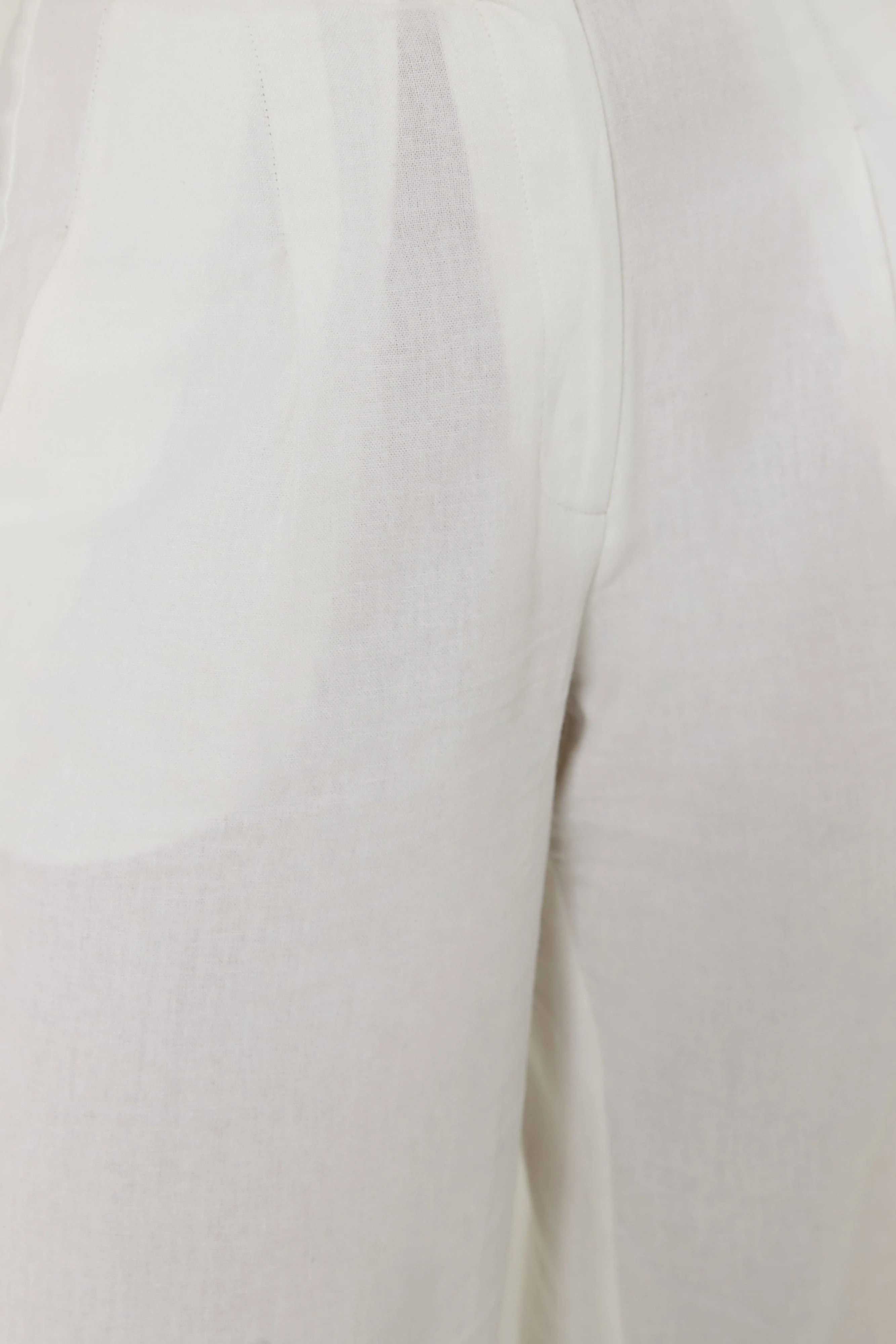 Adina Linen Pant - White | MESHKI US