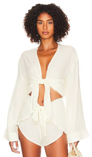 Tahiti Top in Ivory | beach cover up beach coverup swim cover up swim coverup swimsuit cover up | Revolve Clothing (Global)