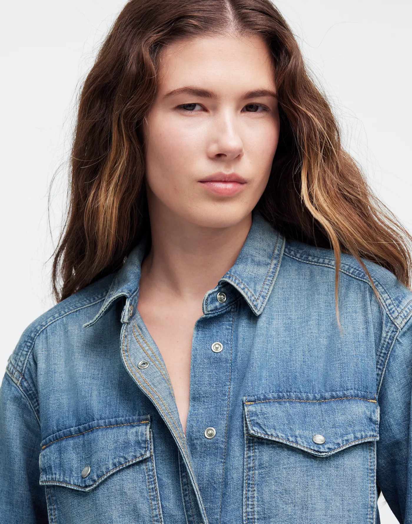 Denim Relaxed Western Shirt in Lewisberg Wash | Madewell | Madewell