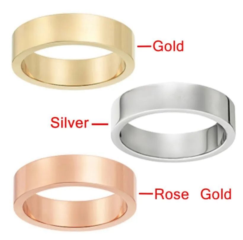Love Ring C Series 4mm 5mm Titanium Steel Silver Men and Women Rose Gold Rings Fashion Lovers Cou... | DHGate