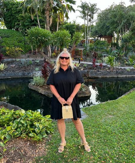 Dinner Outfit // I'm loving this short-sleeve mini shirt dress 🖤 
It packs easy and is super comfortable. 

#LTKworkwear #LTKmidsize #LTKtravel