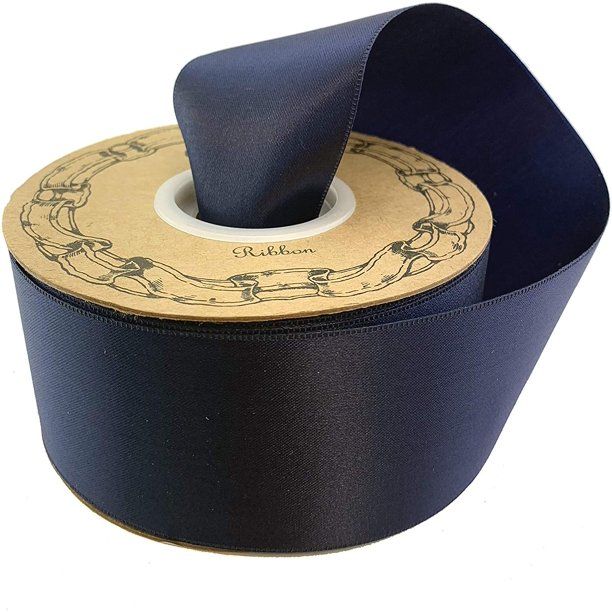 Navy Blue Satin Fabric Ribbon - 2" x 50 Yards, Memorial Day, Law Enforcement Appreciation, Thin B... | Walmart (US)