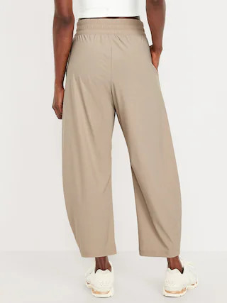 High-Waisted SleekTech Barrel Ankle Pants | Old Navy (US)