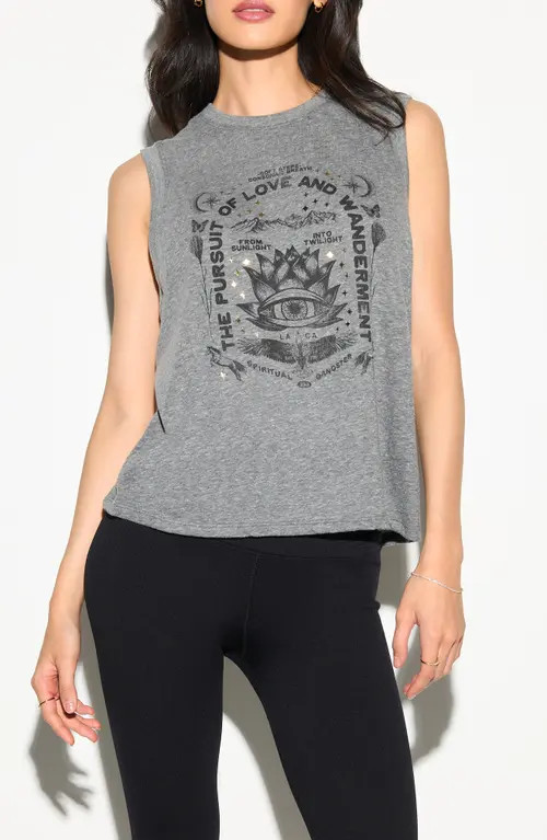 Spiritual Gangster Pursuit Vibe Cotton Tank in Heather Grey at Nordstrom, Size X-Small | Nordstrom