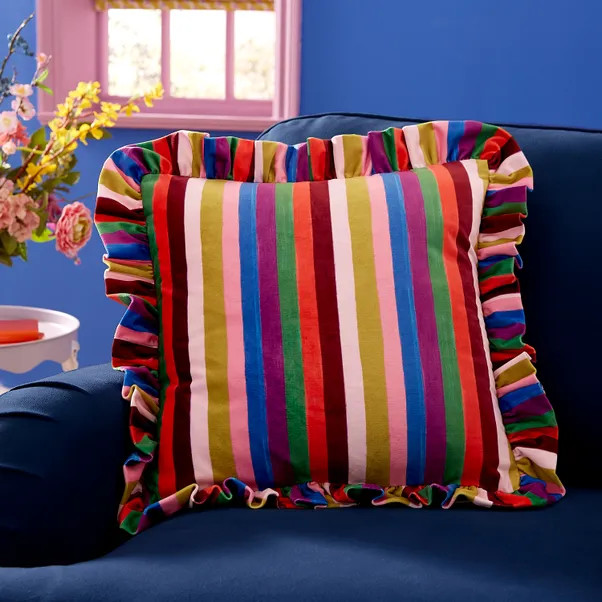 Sophie Robinson Prism Stripe Square Cushion | Dunelm (migrated)