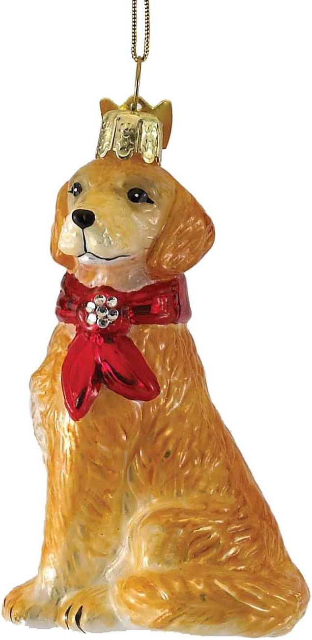 Kurt S. Adler Noble Gems? Golden Retriever Glass Ornament, Christmas | Amazon (US)