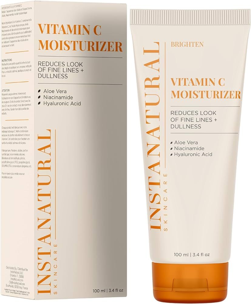InstaNatural Vitamin C Moisturizer Face Moisturizing Cream, Brightens and Reduces the Look of Fin... | Amazon (US)