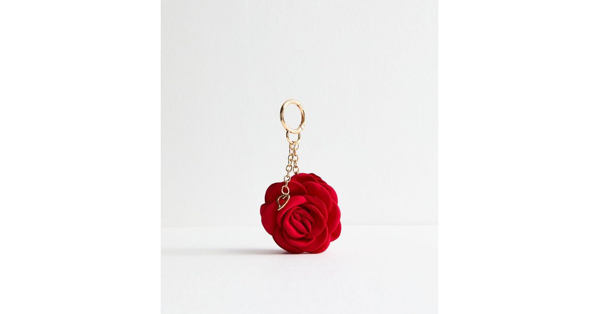 Red Satin Rose Bag Charm | New Look | New Look (UK)