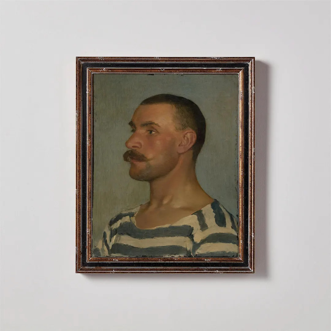 Vintage Male Portrait Man Oil Painting Fine Art Printable Downloadable Print Neutral Wall Art Cot... | Etsy (US)