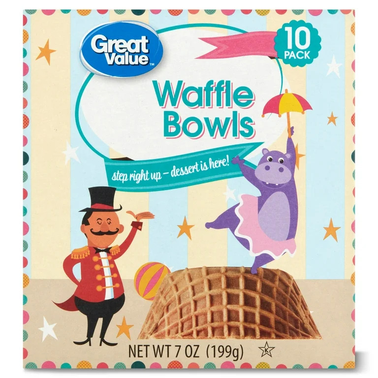Great Value Waffle Bowls, 7 oz, 10 Count | Walmart (US)