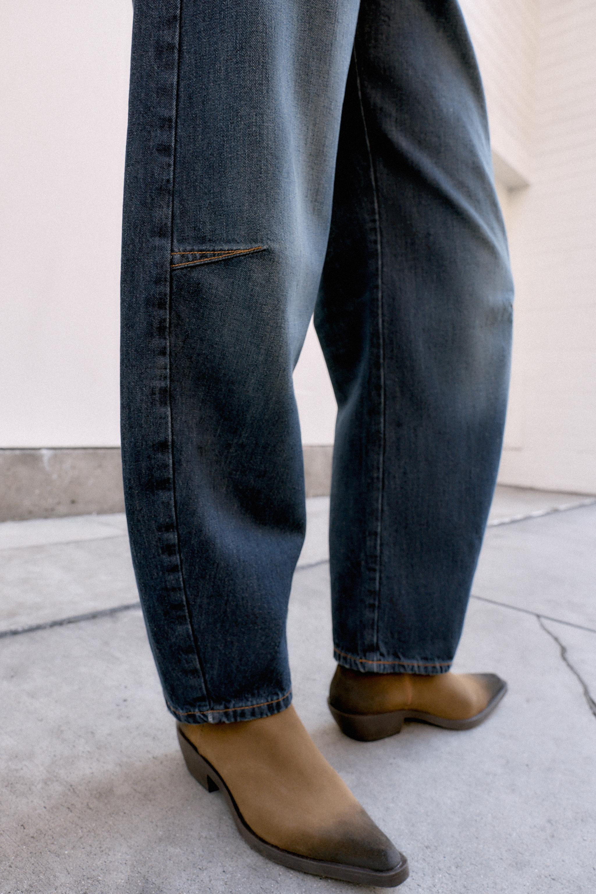 Z1975 BALLOON FIT MID-WAIST JEANS | Zara UK