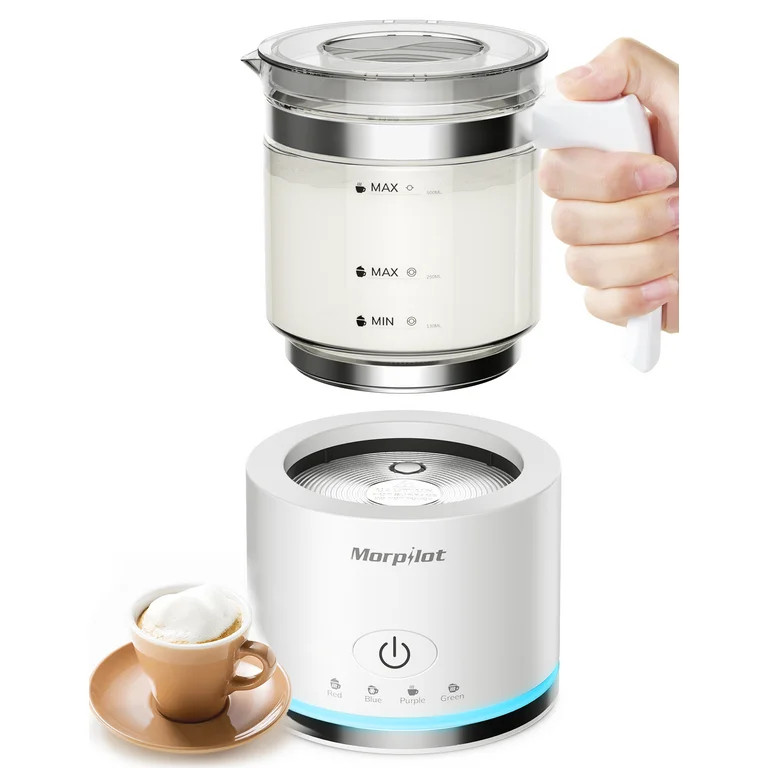Morpilot Electric Milk Frother, 500ML Automatic Frother in Glass, Milk Steamer, Apartment Essenti... | Walmart (US)