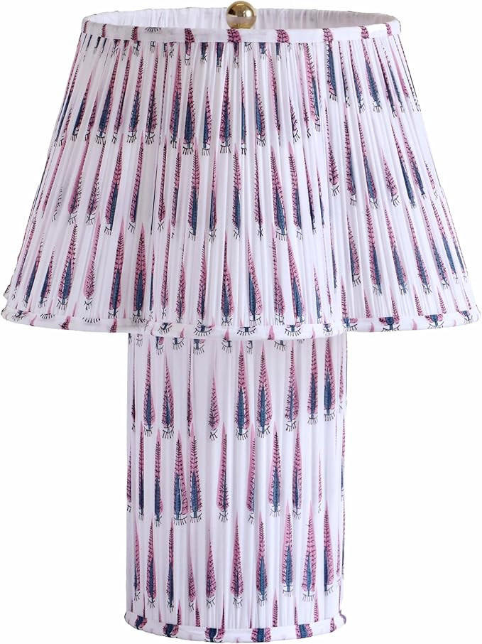 Tov Furniture Corrine Purple and White Streaked Cotton Table Lamp | Amazon (US)