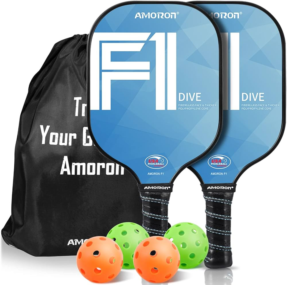 AMORON Pickleball Paddles Set of 2 USAPA Approved, Composite Graphite Carbon and Fiberglass Face,... | Amazon (US)