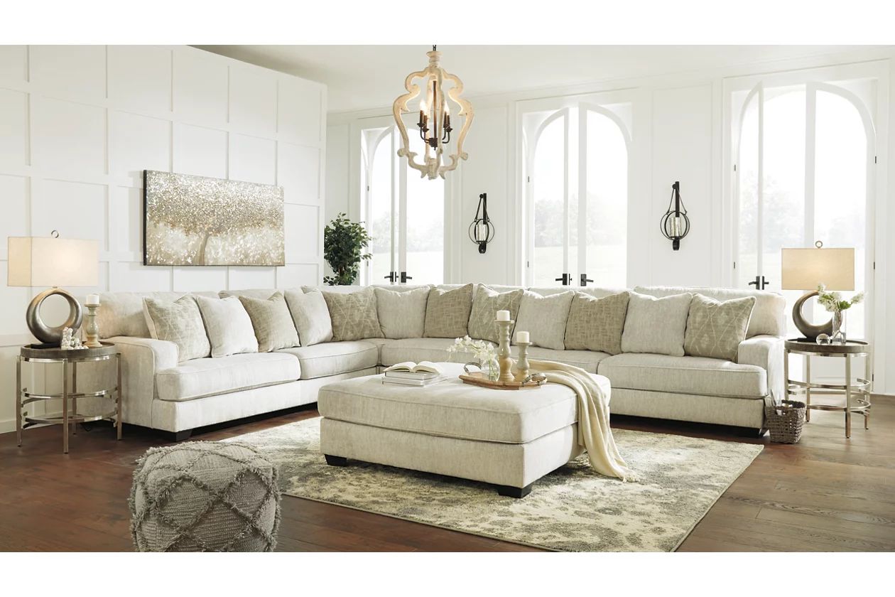 Rawcliffe 4-Piece Sectional with Ottoman | Ashley | Ashley Homestore