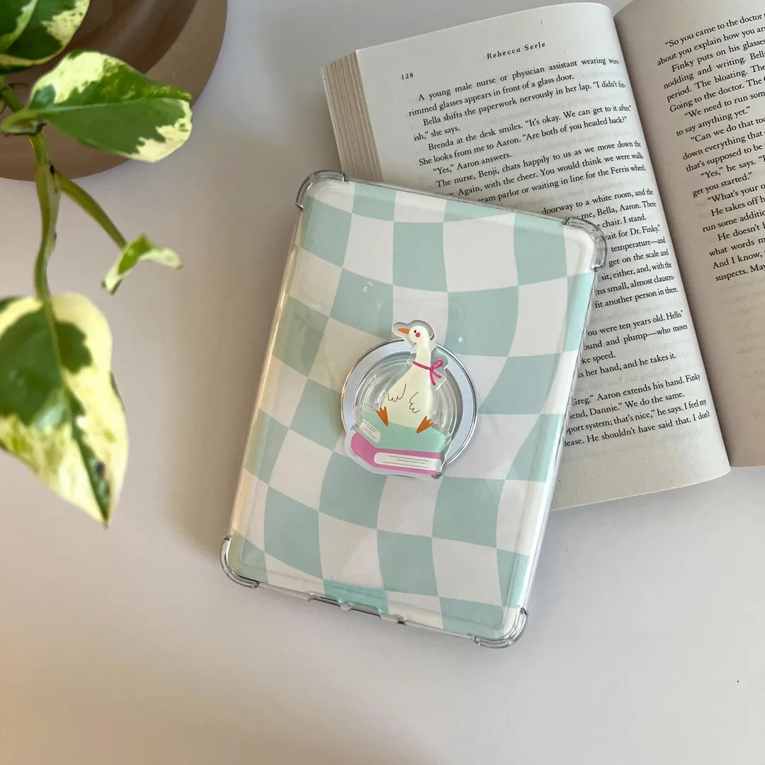 Reading Goose Magnetic Kindle Grip, Silly Goose MagSafe Kindle Grip, Magnetic Kindle Holder, Kind... | Etsy (US)