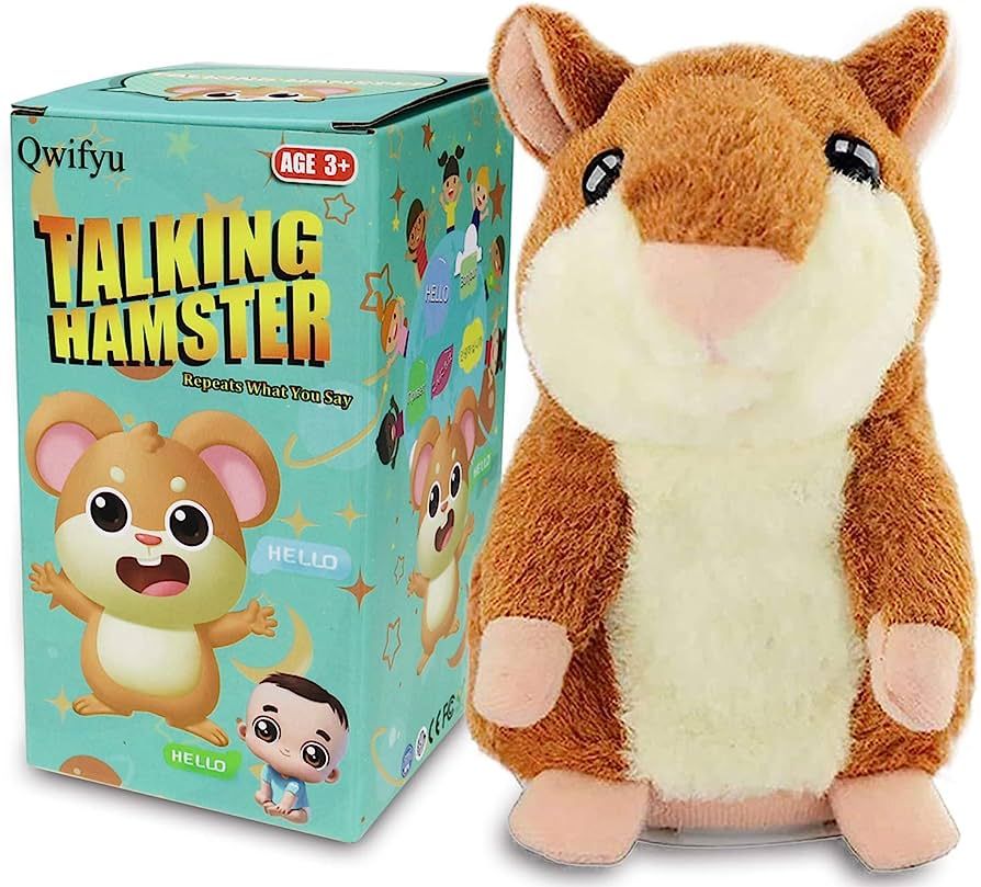 Qwifyu Talking Hamster, Interactive Stuffed Plush Animal Talking Toy Cute Sound Effects with Repe... | Amazon (US)