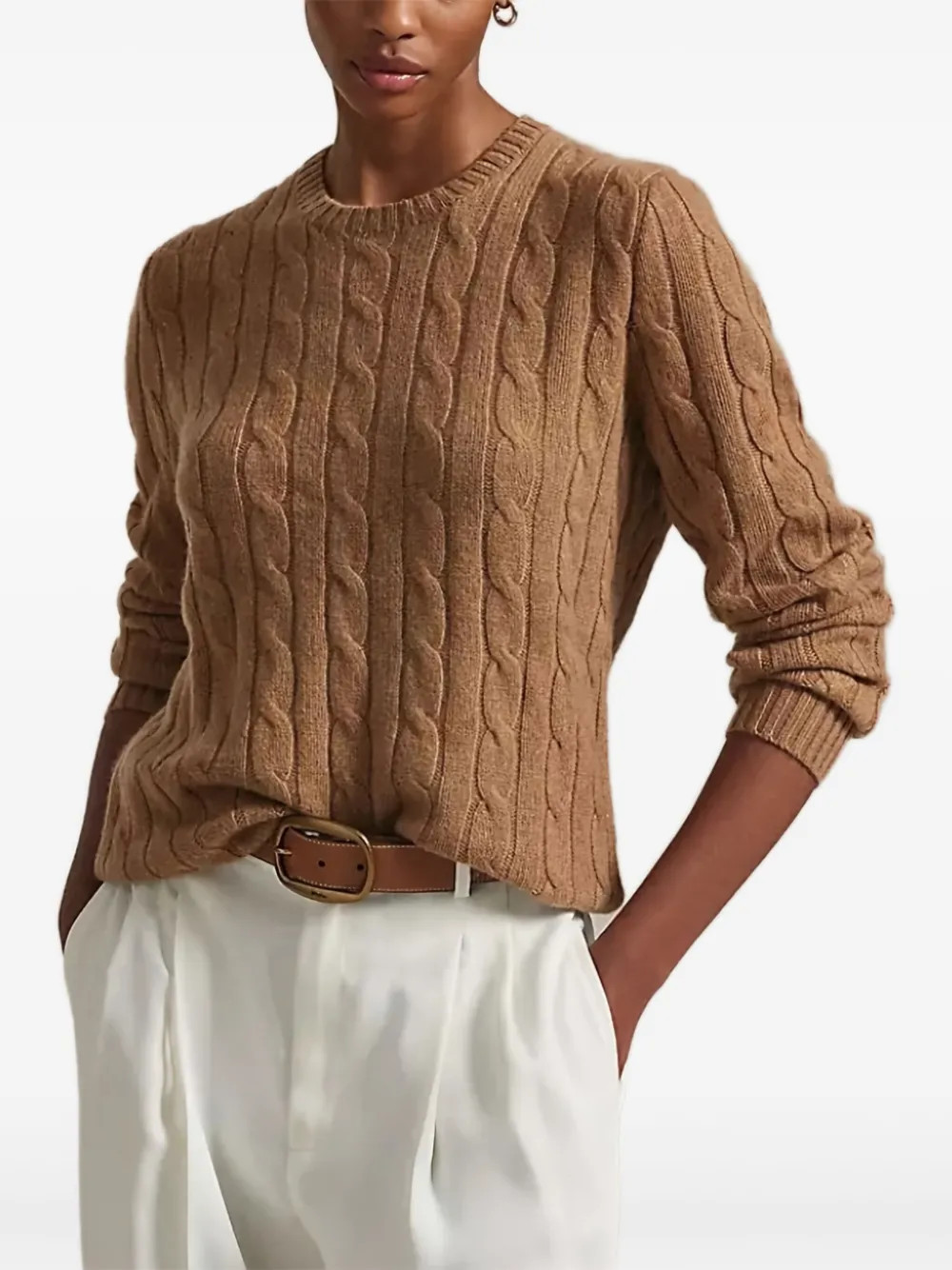 Polo Ralph Lauren cable-knit Sweater | Brown | FARFETCH FR | Farfetch Global