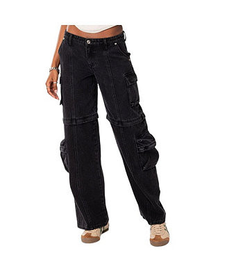 Women's Convertible two piece denim cargo pants - Macy's | Macy's