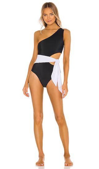 Carlie One Piece in Black & White | Revolve Clothing (Global)