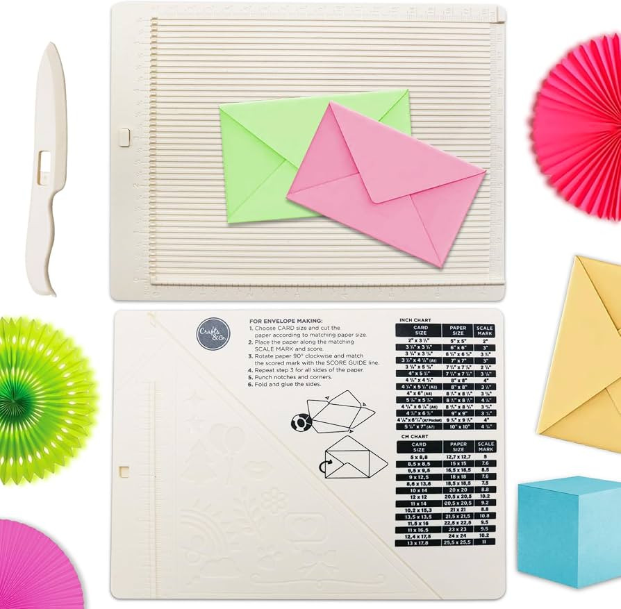 Scoring Board, Envelope Maker, Envelope Punch Board, Scoring Tool, Small Score Board for Paper Cr... | Amazon (US)