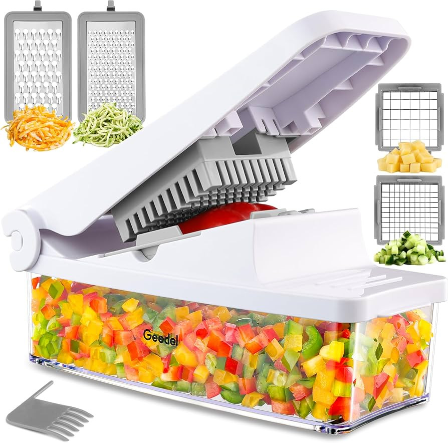 Geedel Vegetable Cutter, Onion Cutter Pro Food Chopper, Kitchen Vegetable Slicer Dicer Cutter Gra... | Amazon (US)