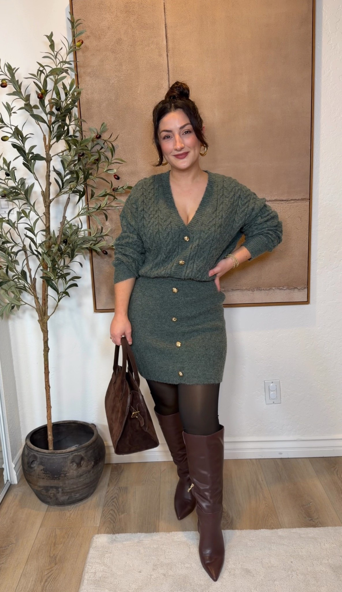 Winter outfit!

Fleece lined leggings from Amazon!! 

Dress from Cupshe! 
Use code: Mimi15 
Size small

Exact boots sold out but linked similar!

#LTKFindsUnder50 #LTKHoliday #LTKPetite