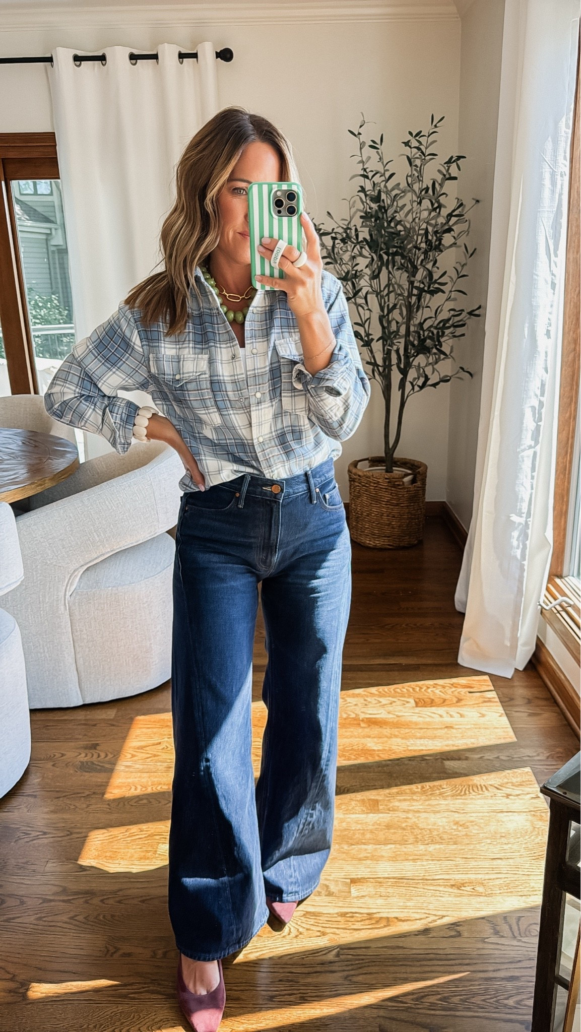 Early Fall casual. 
XS tank. XS plaid flannel - size up for an oversized fit 
Jeans tts, 25 in the petite length here

#LTKmomlife #LTKSeasonal #LTKOver40

#LTKmomlife #LTKSeasonal #LTKOver40