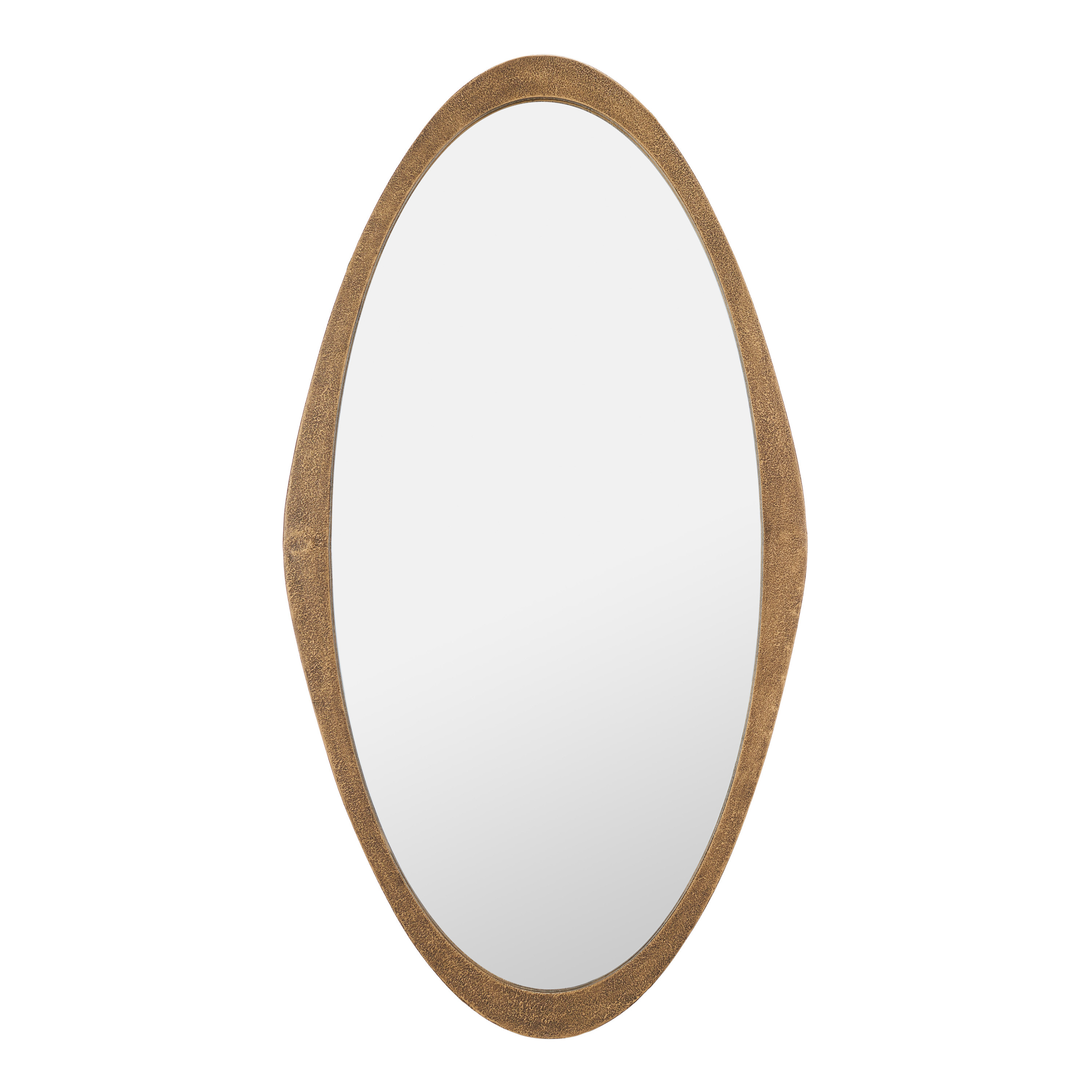 Oval Hammered Metal Organic Wall Mirror | World Market