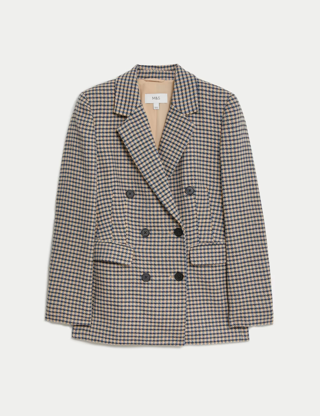 Tweed Tailored Houndstooth Blazer with Wool | Marks & Spencer (UK)