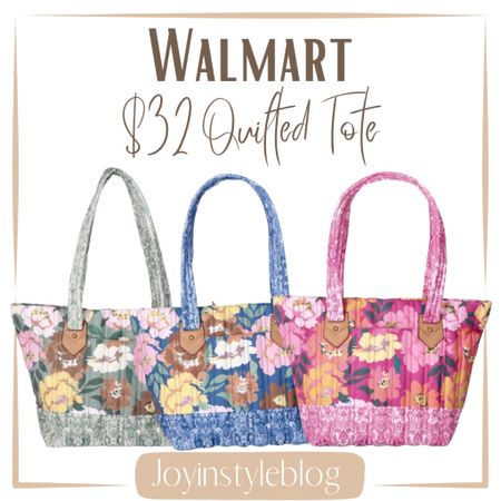 Walmart The Pioneer Woman Aubrey Quilted Print Tote, Olive, Women's / travel bag / travel accessories 

#LTKfindsunder50 #LTKover40 #LTKitbag