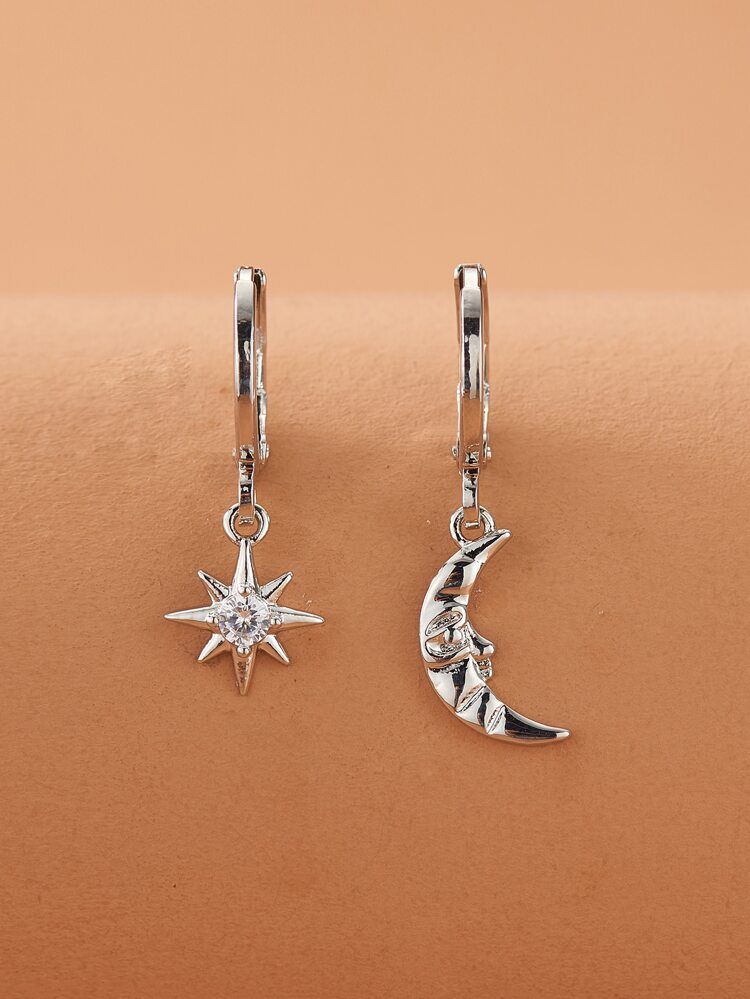 Moon Charm Drop Earrings | SHEIN