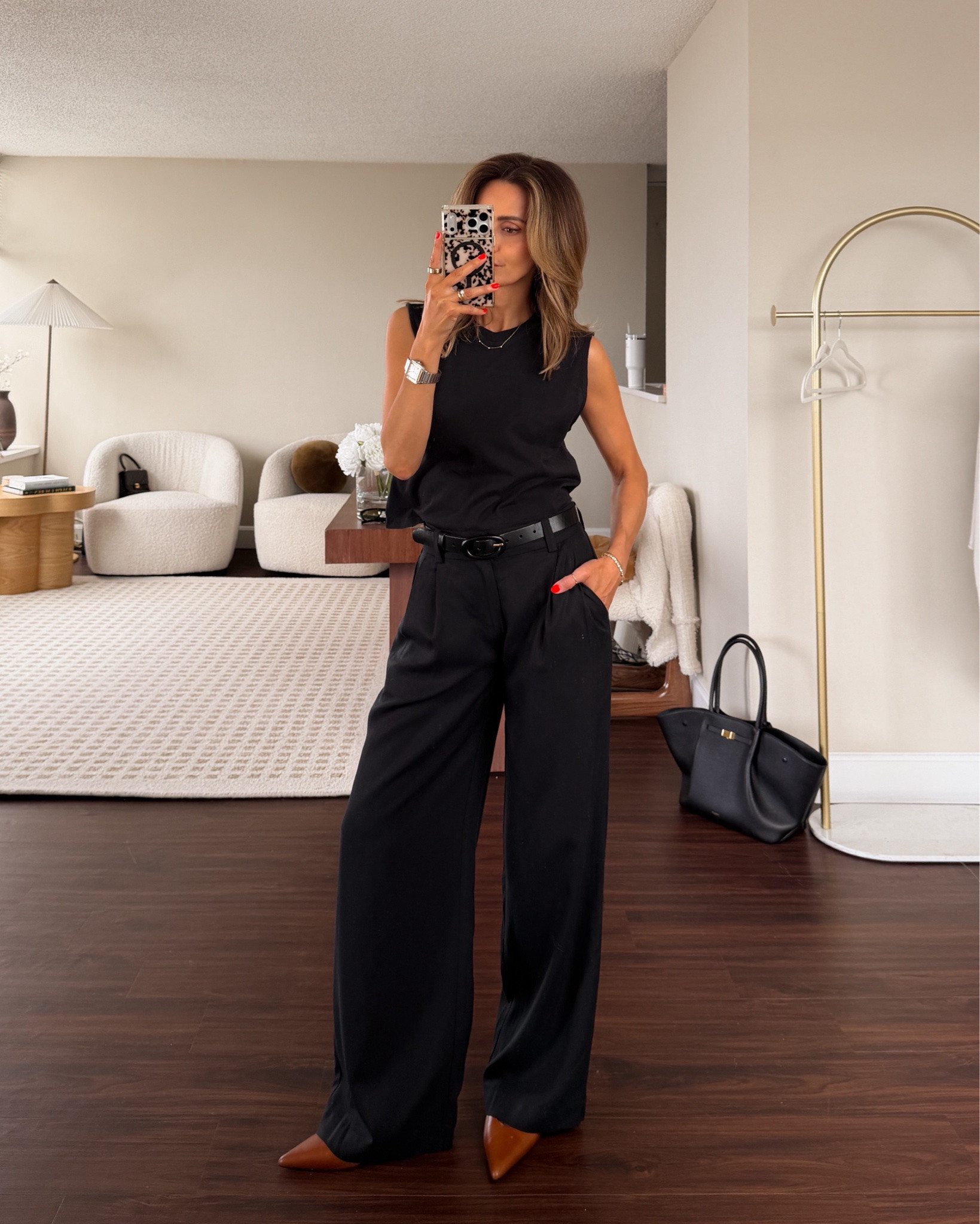 One trouser, endless plans. Office-ready by day, dinner-ready by night! Pants and tank size xs linking more options.

#LTKWorkwear #LTKdayinmylife #LTKSeasonal
