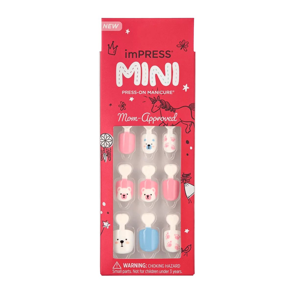 KISS imPRESS Mini Press-on Manicure for Kids, “Yoo-Hoo” Set of 20 False Nails | Walmart (US)