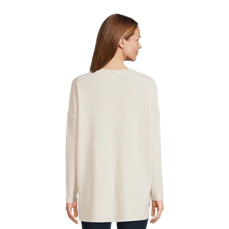 Time and Tru Women's Ribbed Tunic Top, Sizes S-XXXL | Walmart (US)