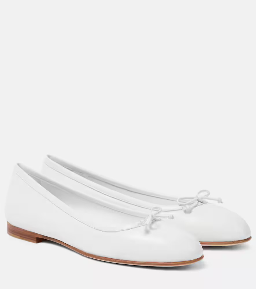 Manolo Blahnik Verallii leather ballet flats | Mytheresa (UK)