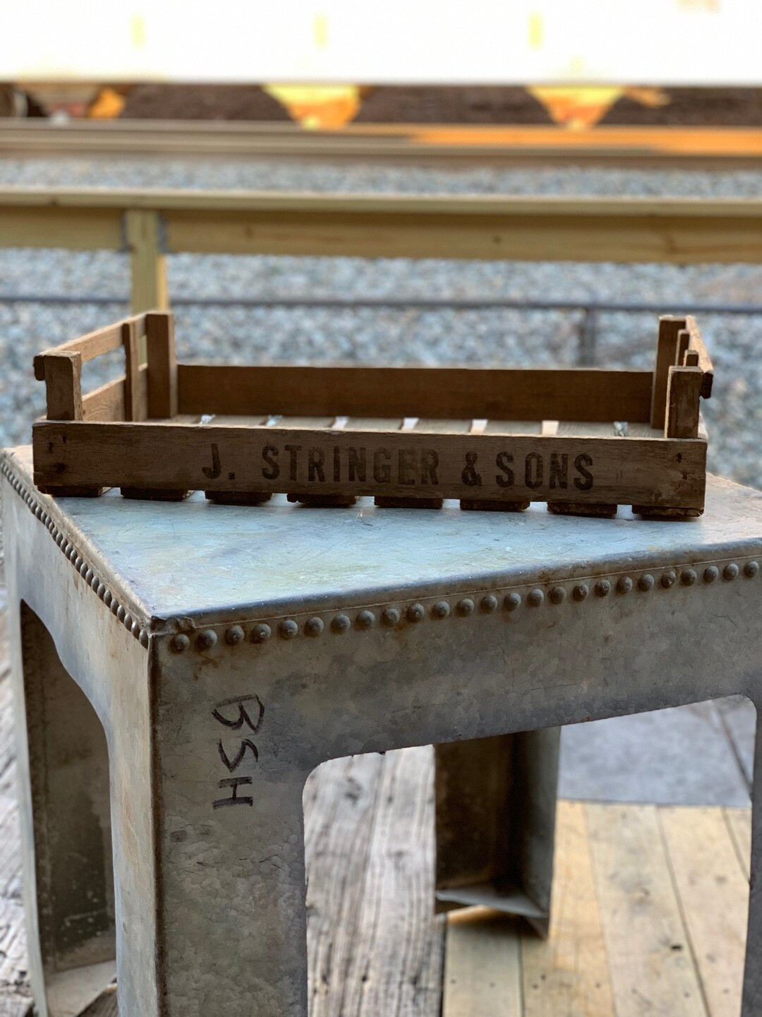 Vintage Crate With Logo Rustic Retro Wooden Storage - Etsy | Etsy (US)