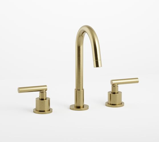 Linden Lever Handle Widespread Bathroom Sink Faucet | Pottery Barn (US)