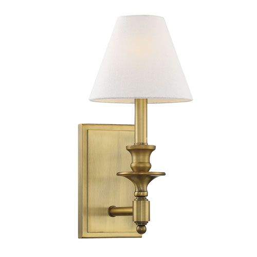 Savoy House Washburn Warm Brass One Light Sconce 9 0700 1 322 | Bellacor | Bellacor