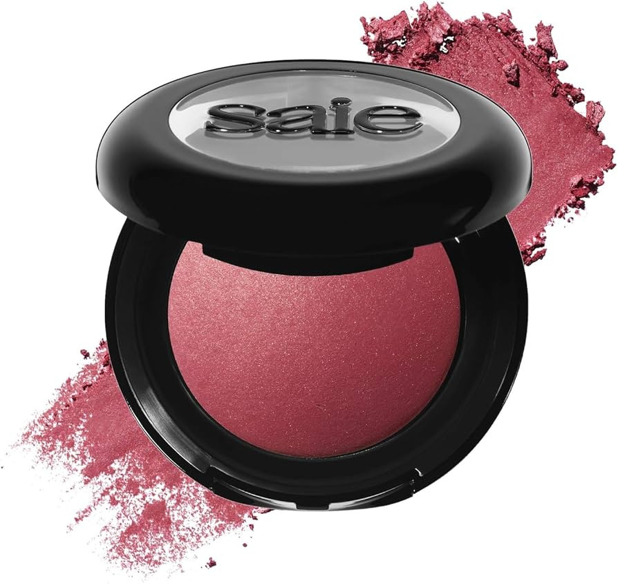 Saie SuperSuede Baked Blush - Talc-Free Powder Blush for All Day Wear - Enriched with Plant-Deriv... | Amazon (US)