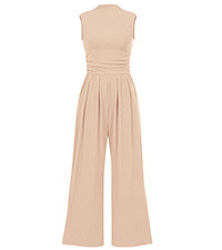 PRETTYGARDEN Womens Summer Jumpsuits Dressy Casual One Piece Outfits Sleeveless Mock Neck Wide Le... | Amazon (US)