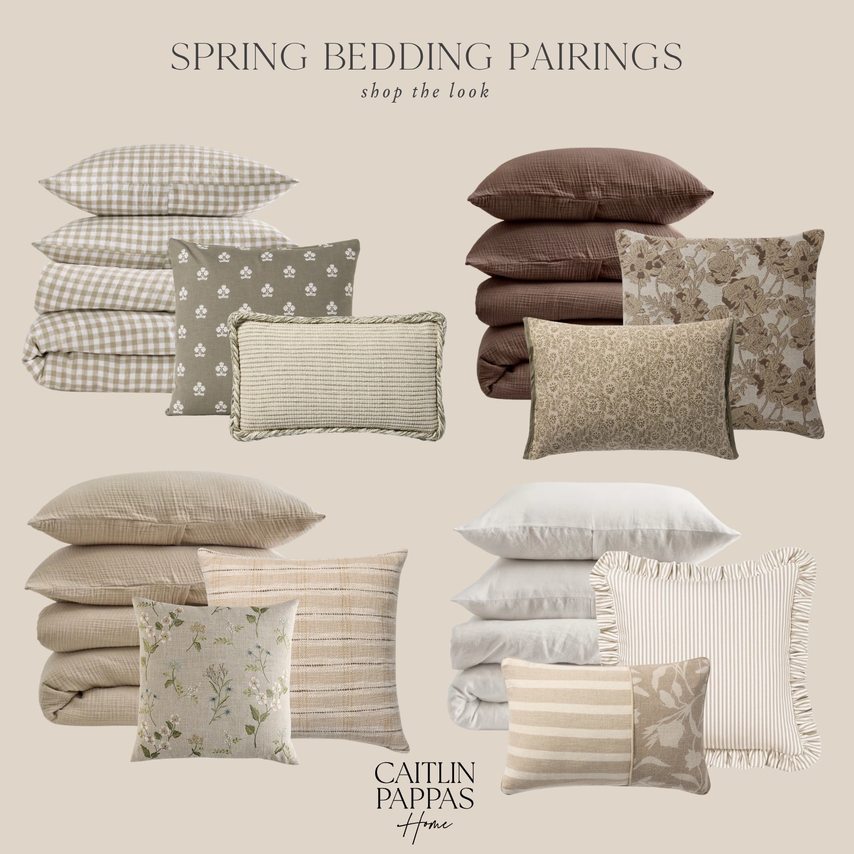 Spring bedding pairings 🤍 Love these layers for a cozy light and airy, and neutral bedroom! 

#LTKHome #LTKSeasonal