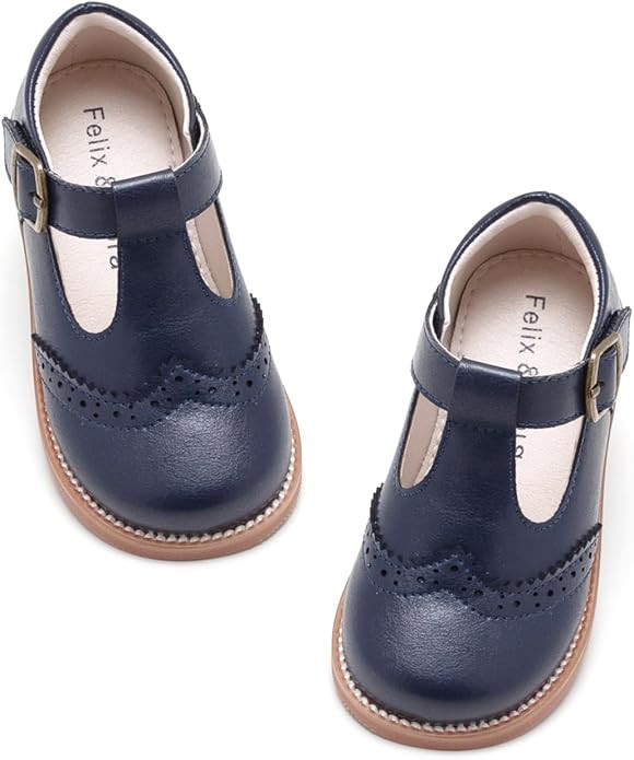 Felix & Flora Toddler Little Girl Mary Jane Dress Shoes - Ballet Flats for Girl Party School Shoe... | Amazon (US)
