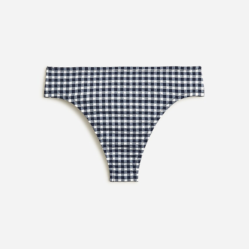 High-rise bikini bottom in gingham | J. Crew US