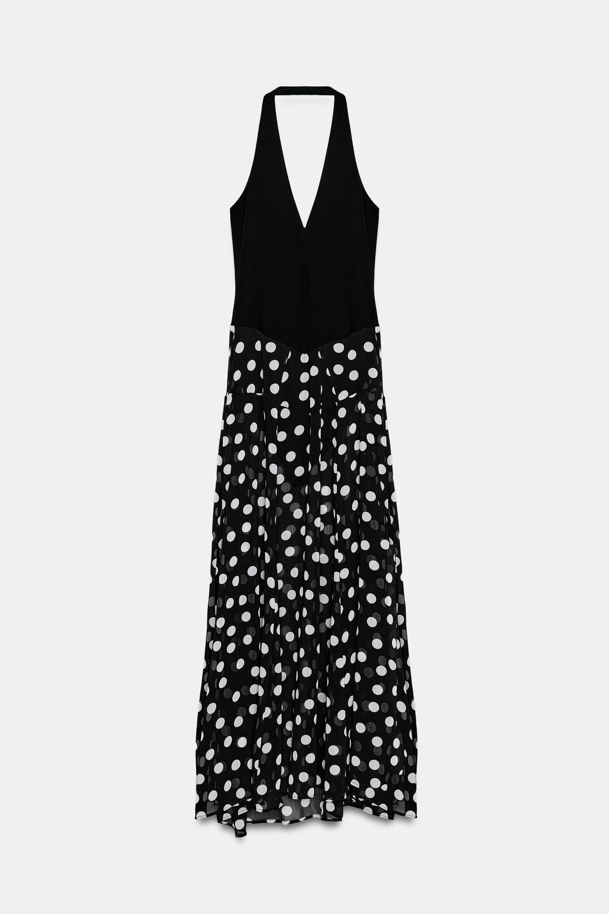 HALTER NECK DRESS WITH DOTS | Zara UK