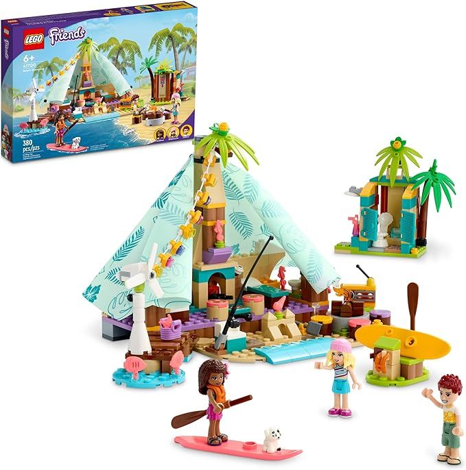 LEGO Friends Beach Glamping 41700 Building Kit; Creative Gift for Kids Aged 6 and up Who Love Nat... | Amazon (US)